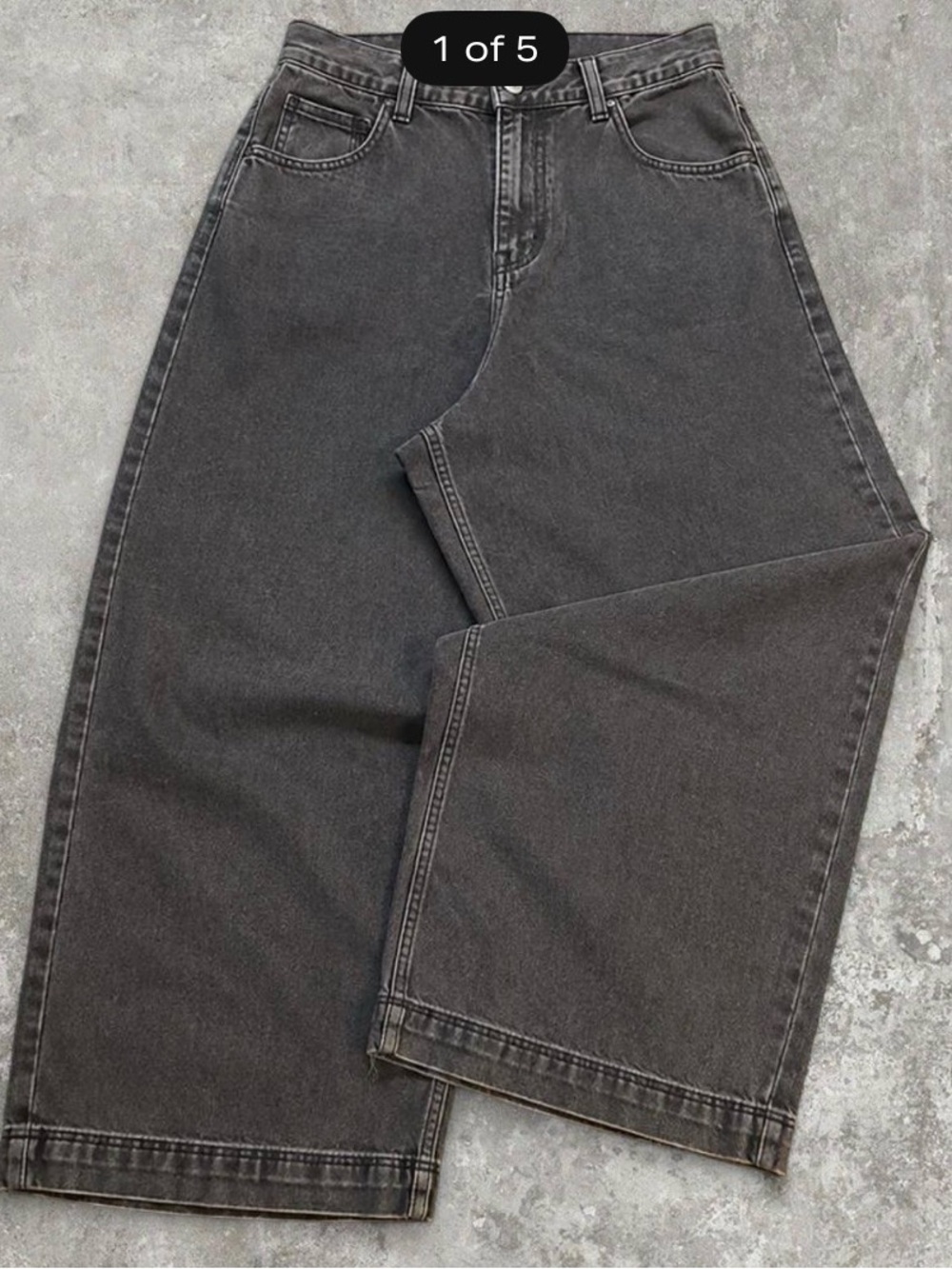 Hollister Washed Charcoal Relaxed Jeans